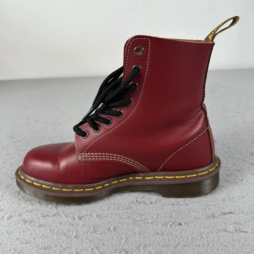 Doc Martens Boots Mens 6 Womens 7 UK 5 Made In England 1460 Oxblood 8‎ Eye MIE